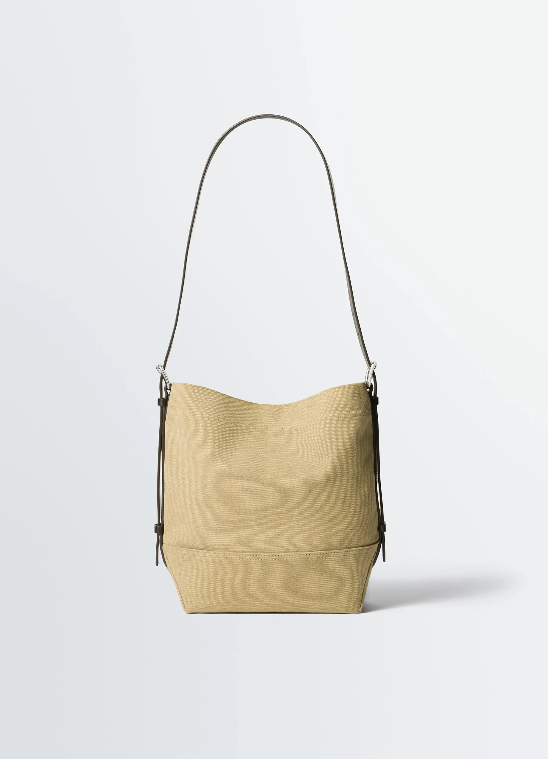 SMALL BELTED TOTE BAG IN COTTON CANVAS