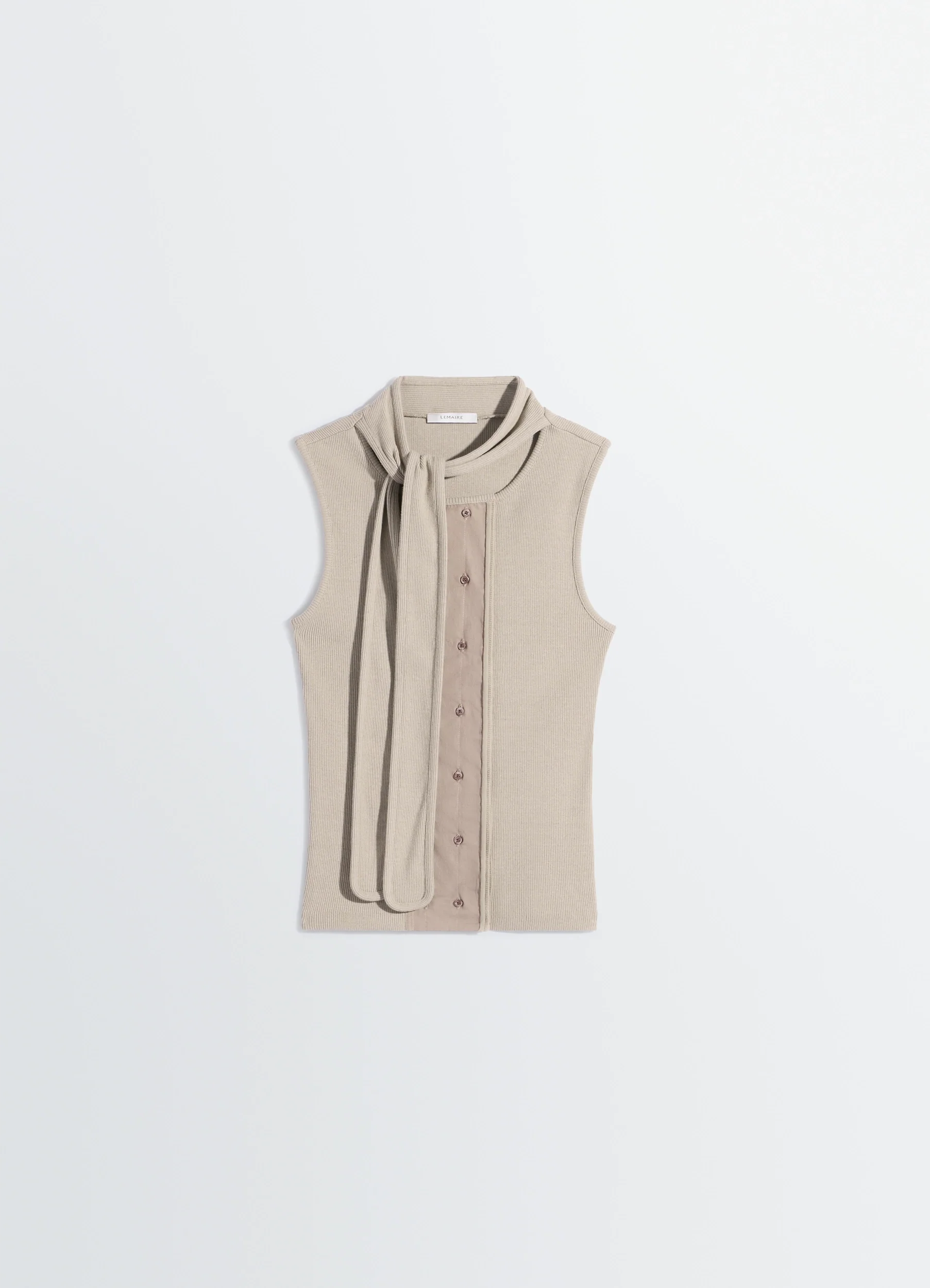ASYMMETRICAL FITTED TOP IN JERSEY