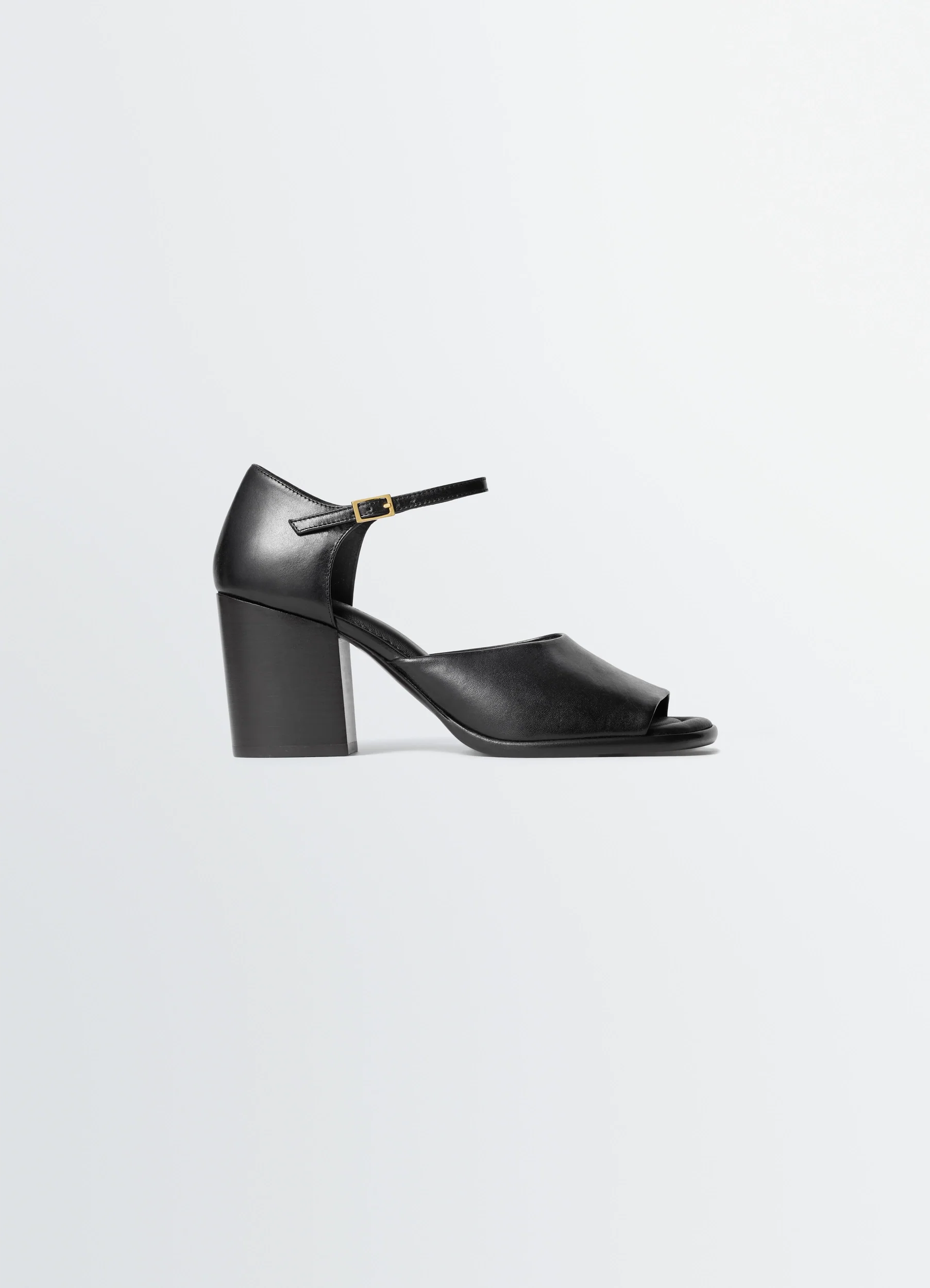 SQUARE-HEELED SANDALS 80 MM IN LEATHER